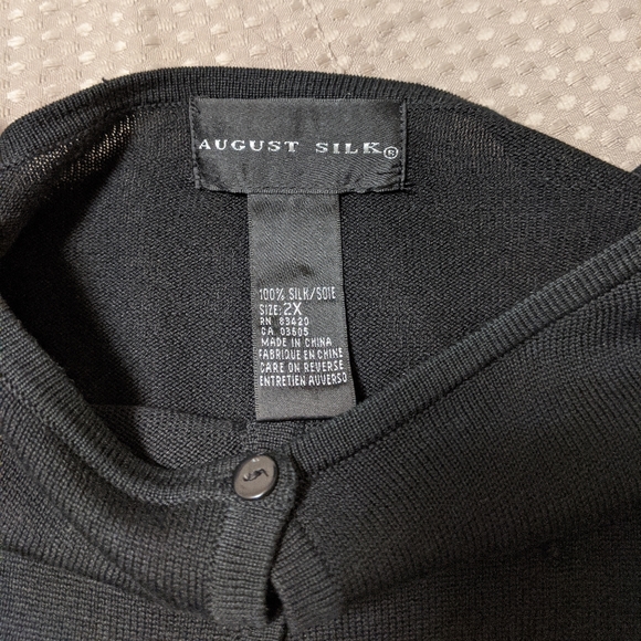 August Silk Plus Size Black Sweater Set - Picture 5 of 15